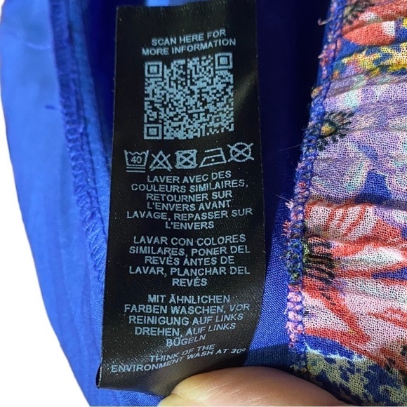 ASOS DESIGN wrap front tiered pleated midi dress in navy flirty floral Size 14 - Picture 11 of 11